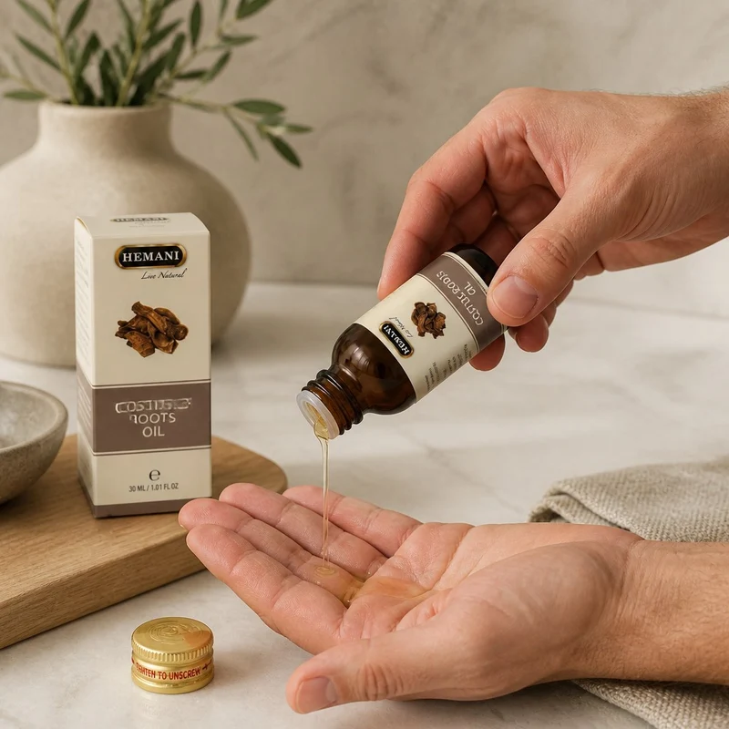 5 Huile de Costus Indien 30mL Hemani 100% naturelle