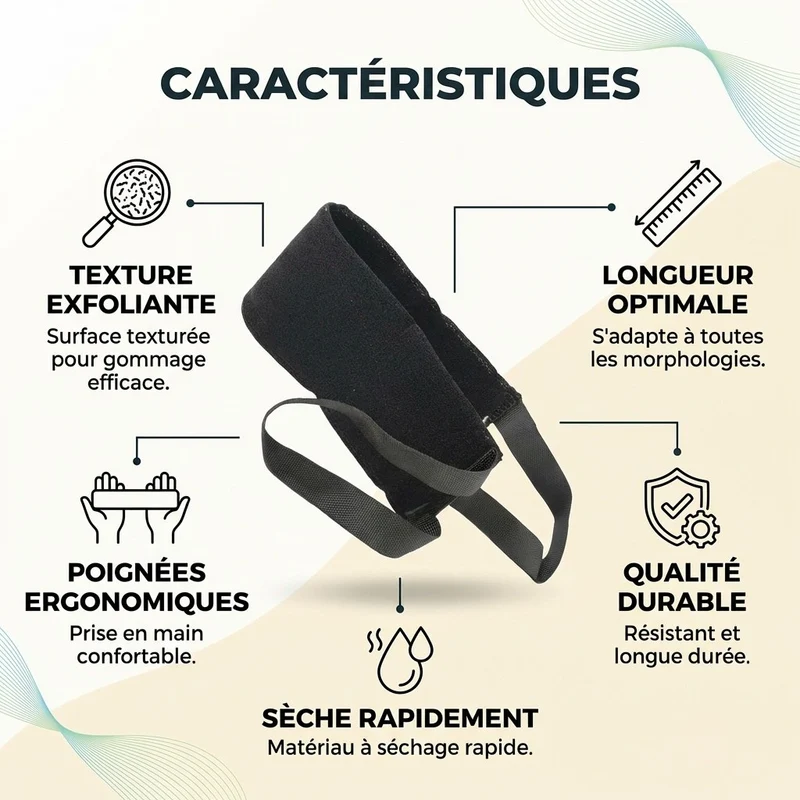 5 Gant de Gommage Dorsal Kessa Haute Qualité