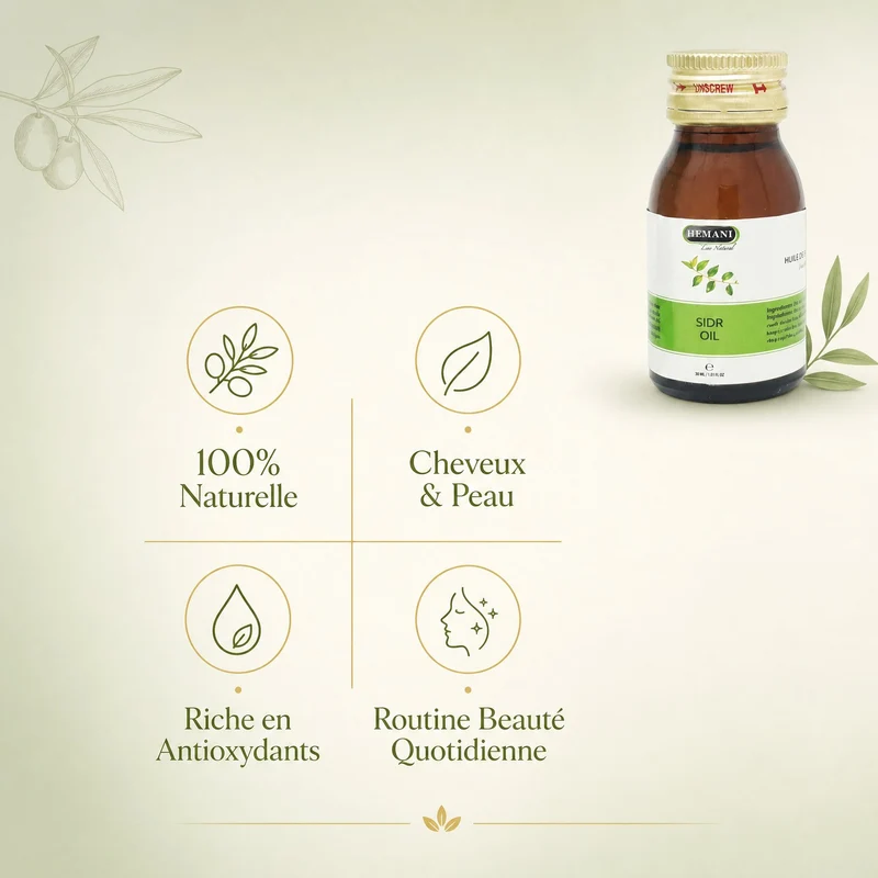 5 Huile de Sidr 30mL Hemani 100% naturelle