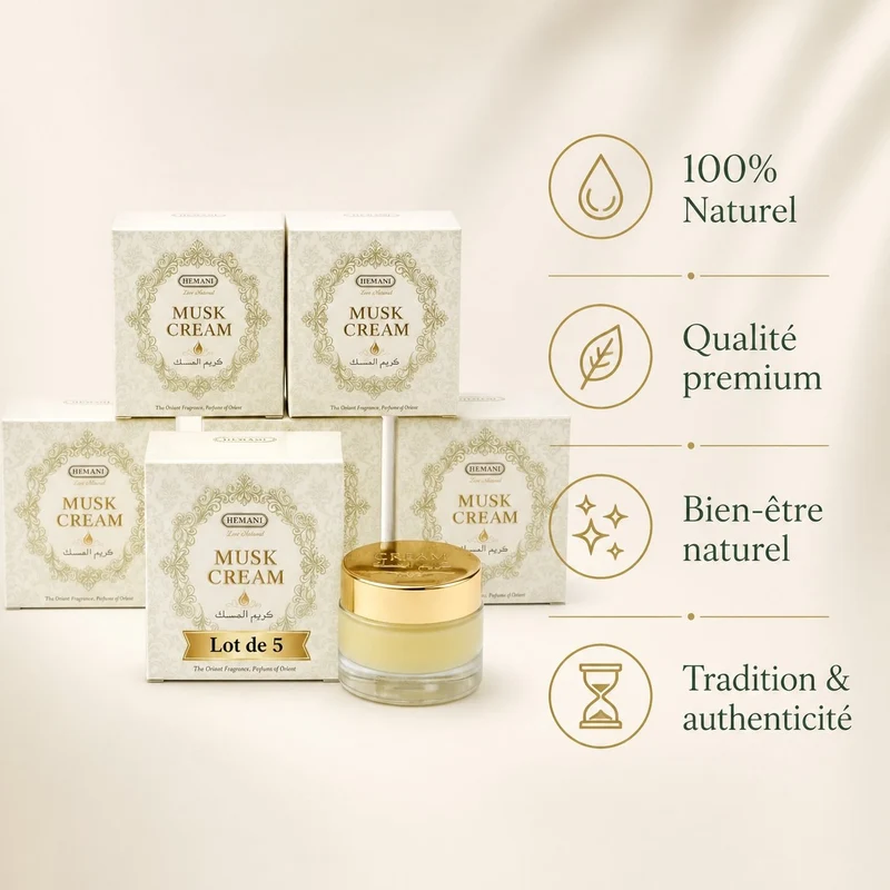 5 Crème Musc pour le Corps - Hemani