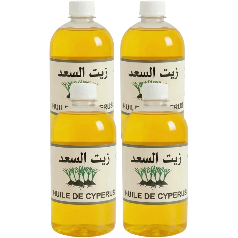 Pack 4×1L Huile de Souchet 100% Naturelle – Macérat – Soin peau & cheveux – Format économique 4 L