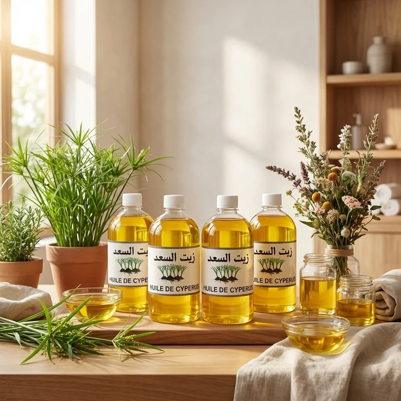 Pack 4×1L Huile de Souchet 100% Naturelle – Macérat – Soin peau & cheveux – Format économique 4 L