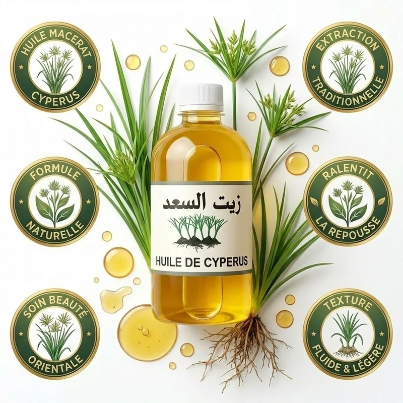 Pack 4×1L Huile de Souchet 100% Naturelle – Macérat – Soin peau & cheveux – Format économique 4 L
