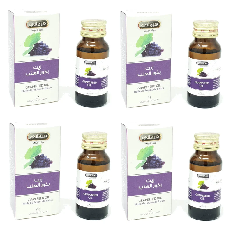 4 Huile de Pépin de Raisin 30mL 100% Naturelle Hemani