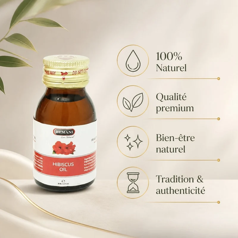 4 Huiles d'Hibiscus 30mL 100% Naturelle Hemani