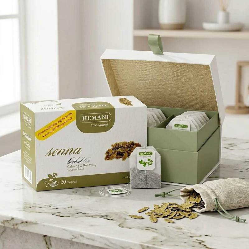 Lot 5× Tisane Séné Hemani – 5 boîtes de 20 sachets (100 tisanes) – Infusion au séné – Format économique