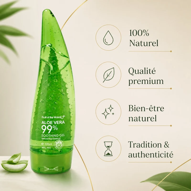 Gel d’Aloé Vera 120 mL — Format Pratique