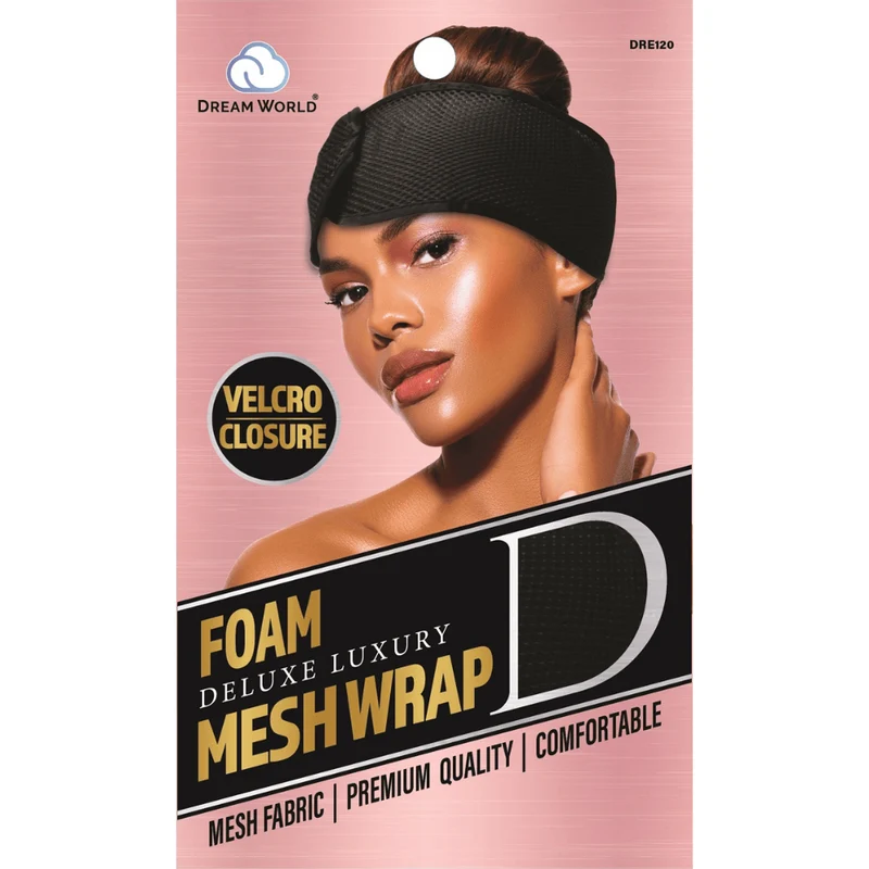 Dream World - Bandeau en Mousse W-Mesh avec Velcro noir - Taille unique - DRE120