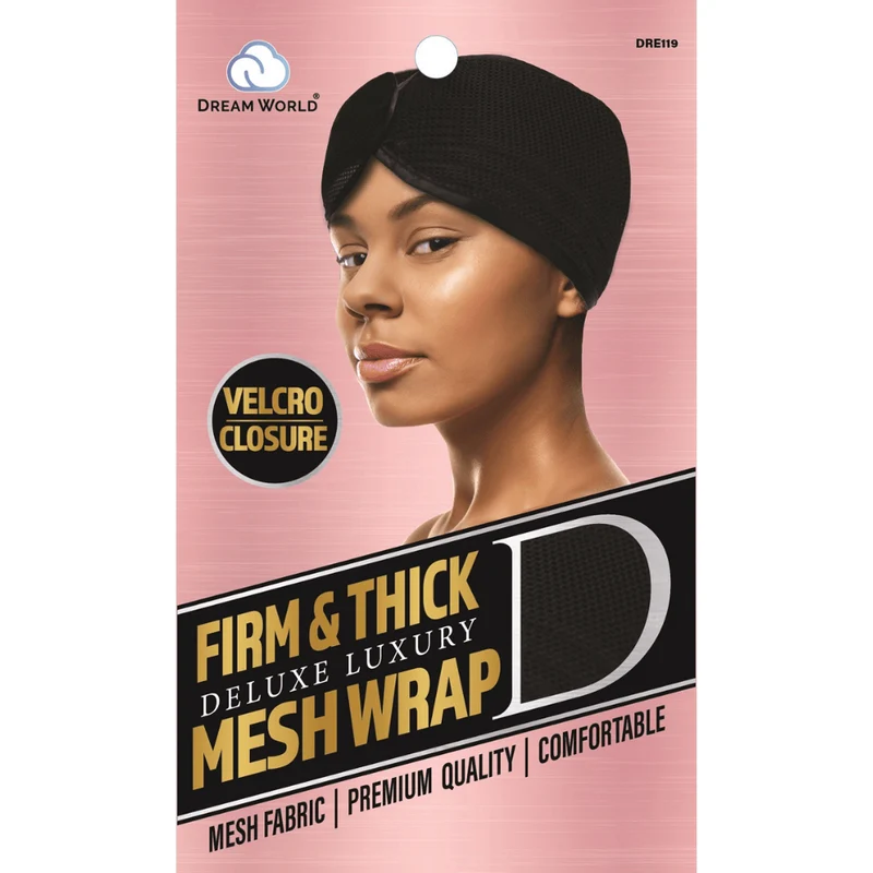 Dream World - Bandeau cheveux W-Mesh ferme & épais noir - Taille unique - DRE119
