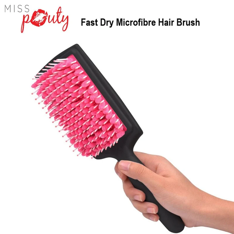 Miss Pouty -Brosse à cheveux large en microfibre séchage rapide