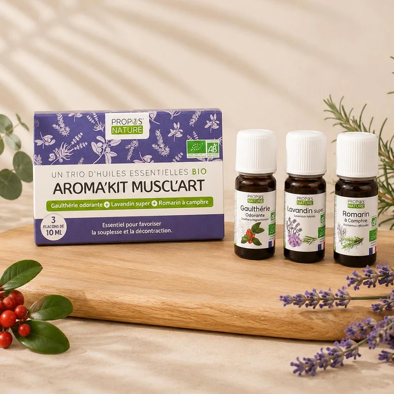 Aroma'kit Muscl'Art - 3 huiles essentielles bio