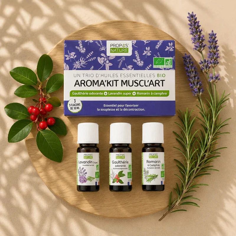 Aroma'kit Muscl'Art - 3 huiles essentielles bio