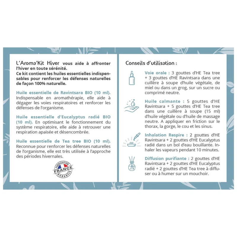 Aroma'kit Hiver - 3 huiles essentielles bio