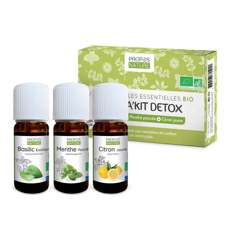 Aroma'kit Detox - 3 huiles essentielles bio