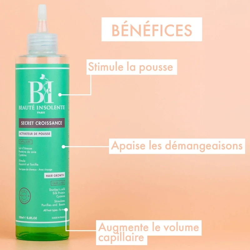 Beauté Insolente - Soin activateur de pousse "Secret Croissance" - 250 ml