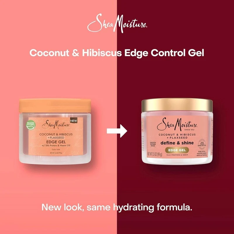 Shea Moisture - Coconut & Hibiscus - Gel capillaire "edge" - 99g