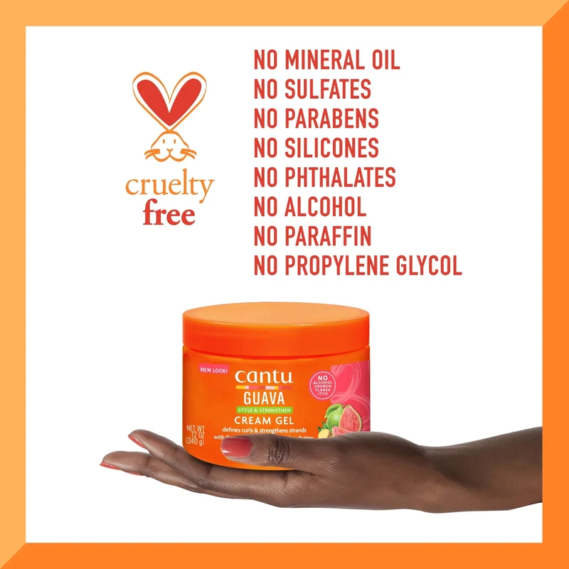 Cantu - Gel définition de boucles à la goyave "Guava style and strengthen cream gel" - 340g
