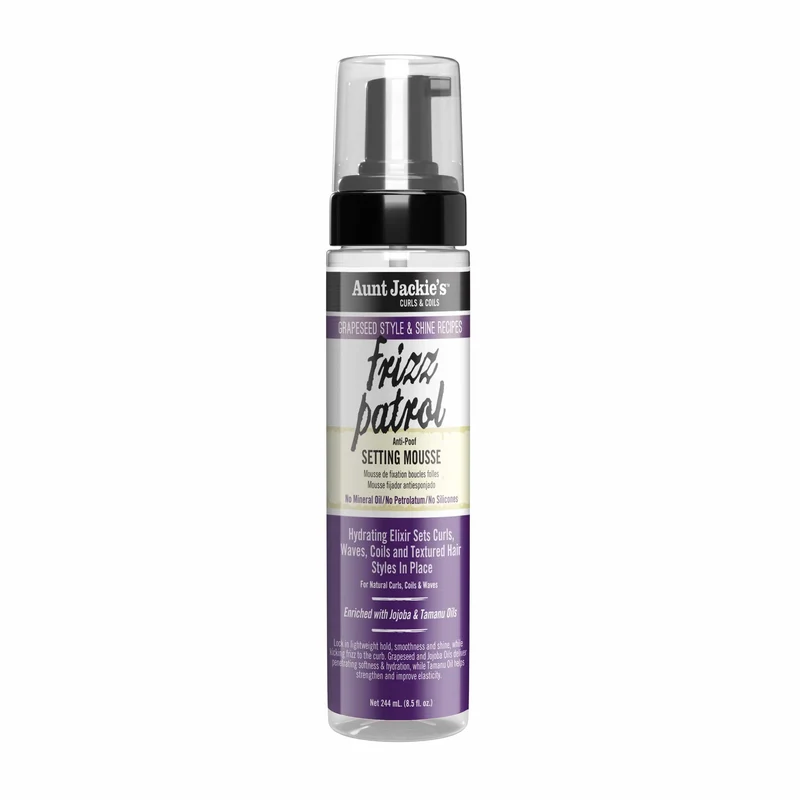 Aunt Jackie's - Mousse coiffante à l'huile de pépins de raisins "Frizz Patrol" - 244ml