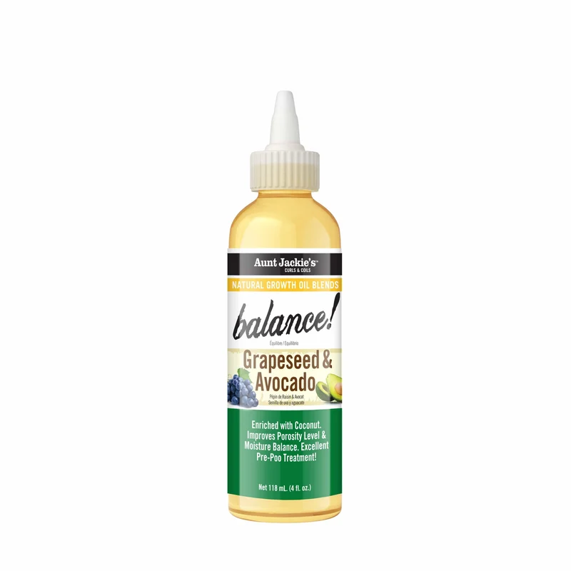Aunt Jackie's - pré-shampoing huile de pépins de raisin & avocat "Balance" - 118ml