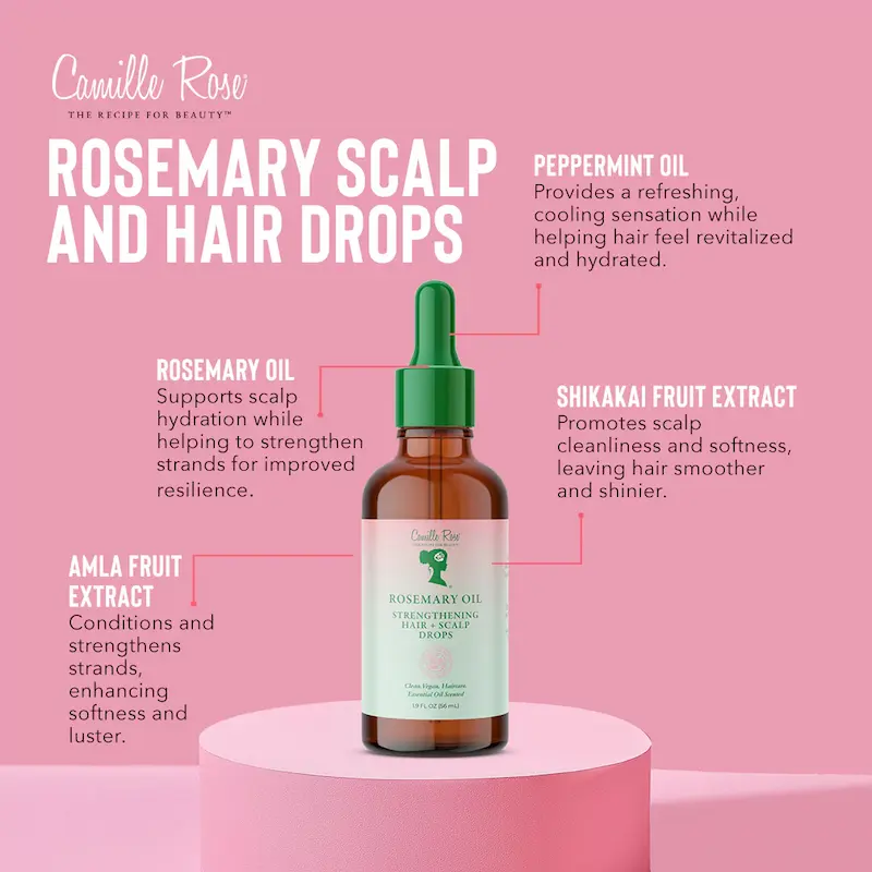 Camille Rose Naturals - Sérum réparateur & fortifiant au romarin - 56ml