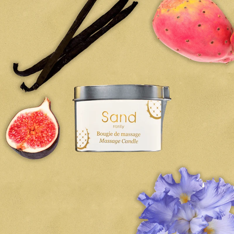 Sand rarity – Bougie de Massage à l'huile de Pépins de Figue de Barbarie - 90g