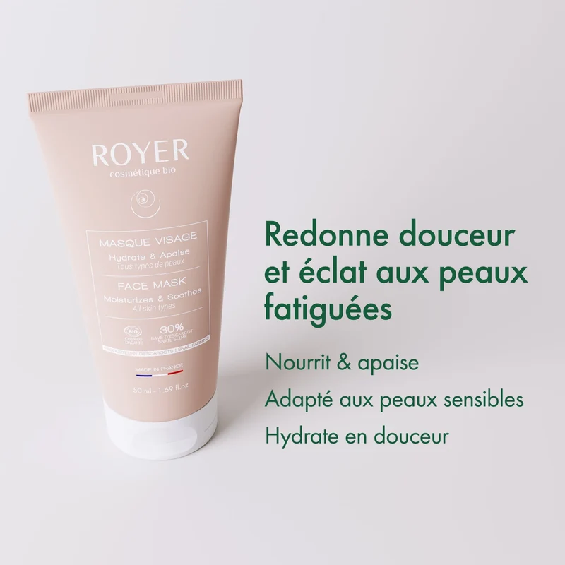 Masque visage à la bave d'escargot