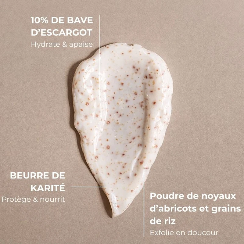 Exfoliant visage à la bave d'escargot