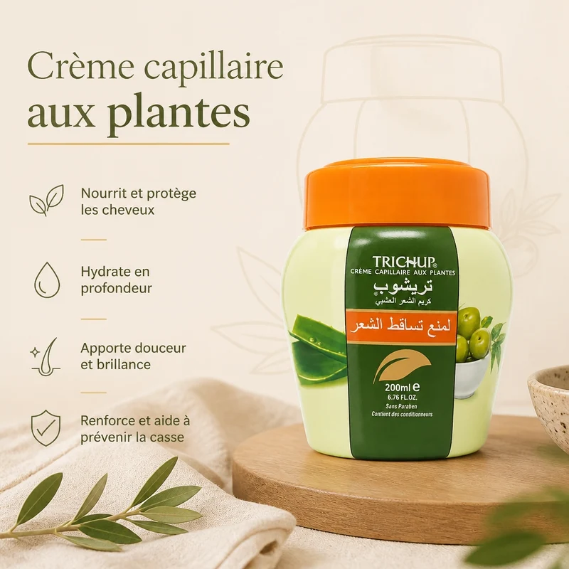 Crème Capillaire Anti-chute aux plantes Trichup 200ml