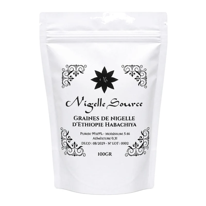 Graine de Nigelle d’Éthiopie 99,7% Pure (Grade A) Naturelle 100 g – Nigella Sativa (Cumin Noir)