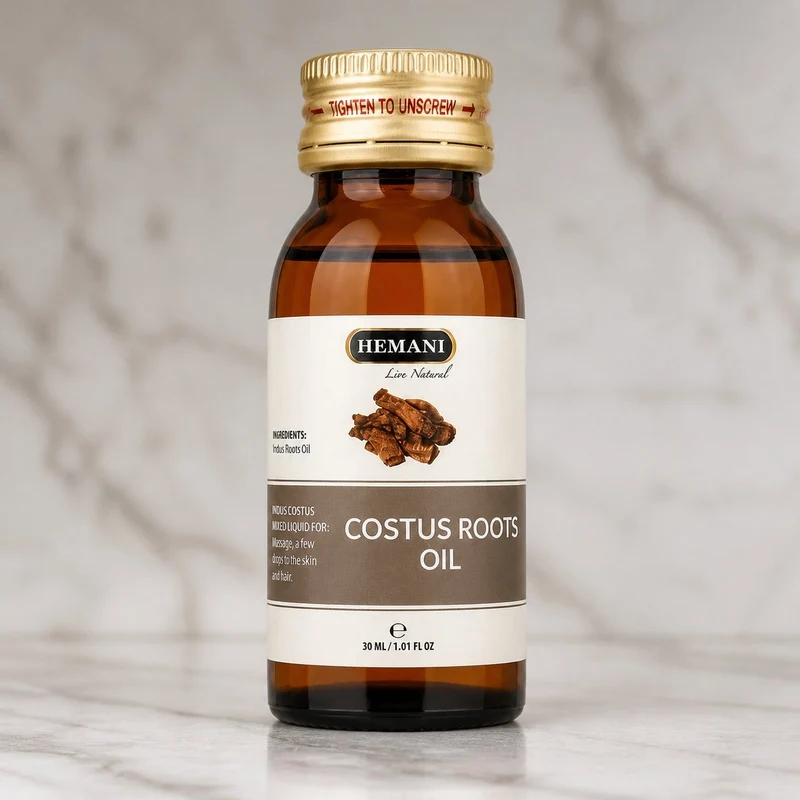 4 Huile de Costus Indien 30mL Hemani 100% naturelle