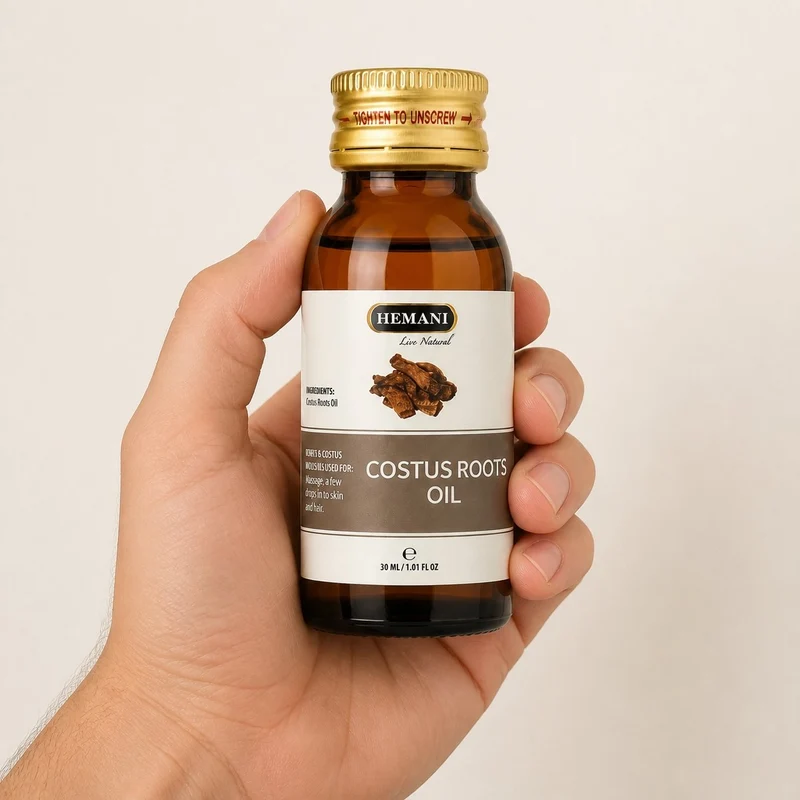 4 Huile de Costus Indien 30mL Hemani 100% naturelle