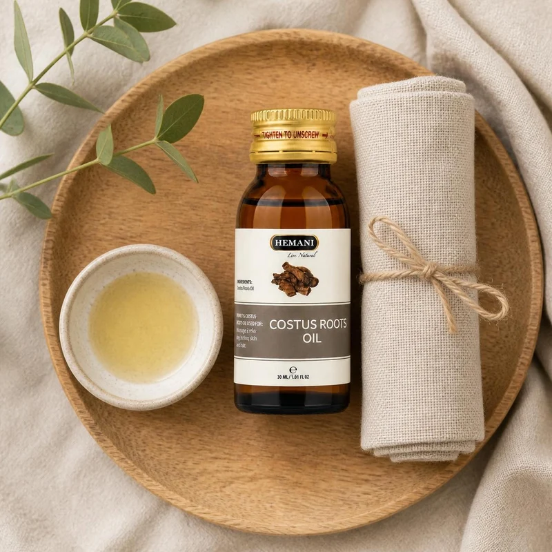 4 Huile de Costus Indien 30mL Hemani 100% naturelle