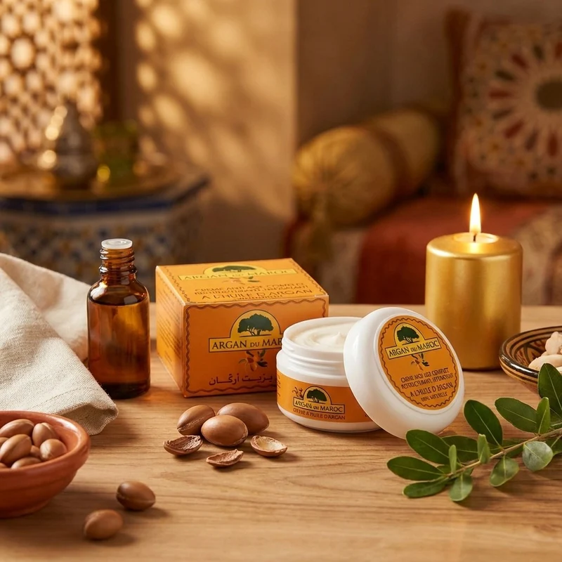 4 Crèmes Argan du Maroc Soin Contour des yeux et Visage Jour et Nuit 100mL