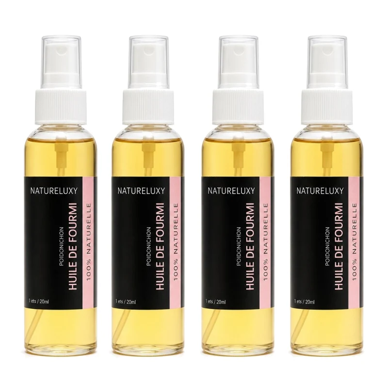 4 Huile de Fourmi contre la pousse des poils 30mL Natureluxy