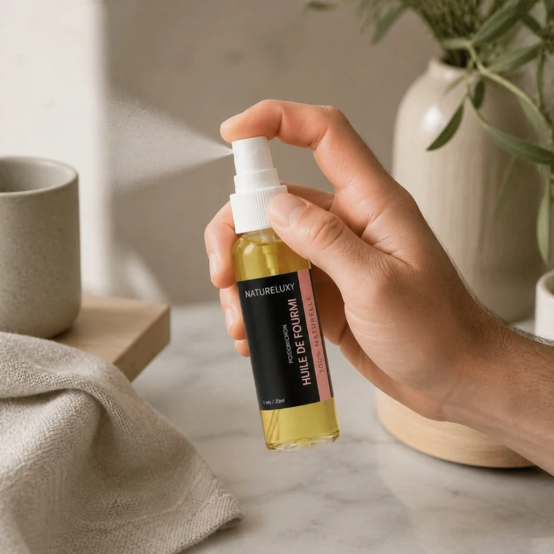 4 Huile de Fourmi contre la pousse des poils 30mL Natureluxy