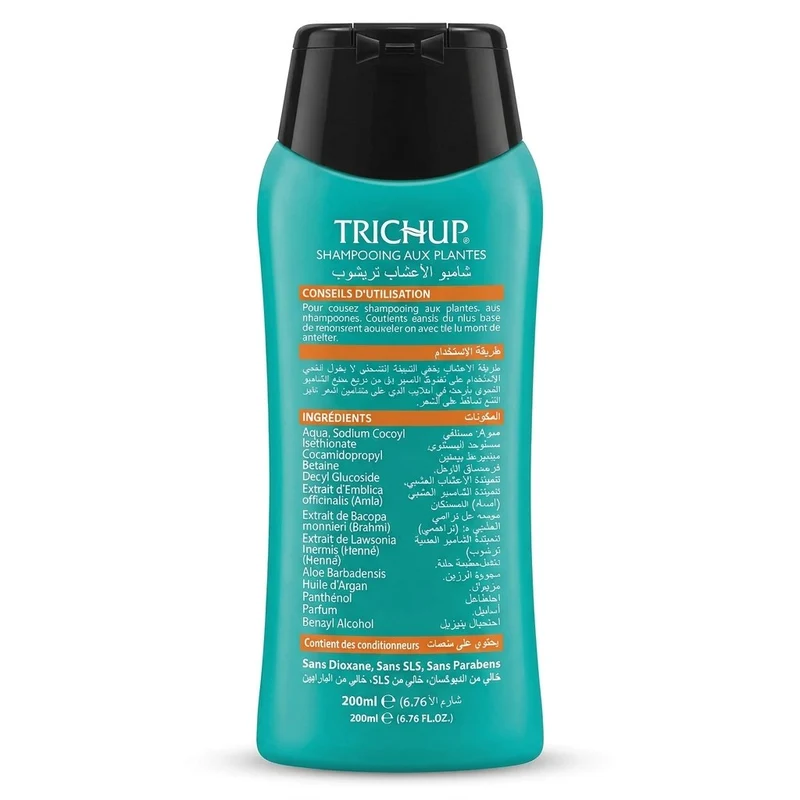 Lot de 3 Shampoings Trichup Anti-Chute Sans Sulfate Soin Indien 200 mL