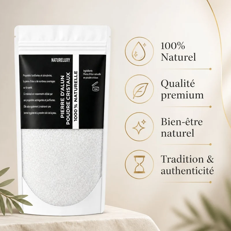3 Pierre d'Alun Poudre - 250g - Déo Naturel