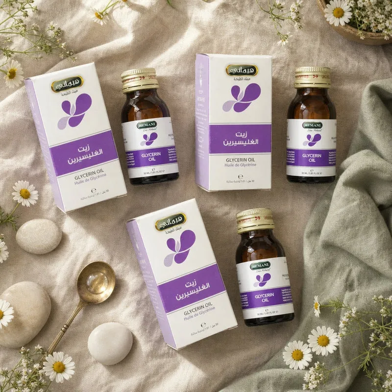 3 Huile de Glycérine 30mL 100% Naturelle Hemani