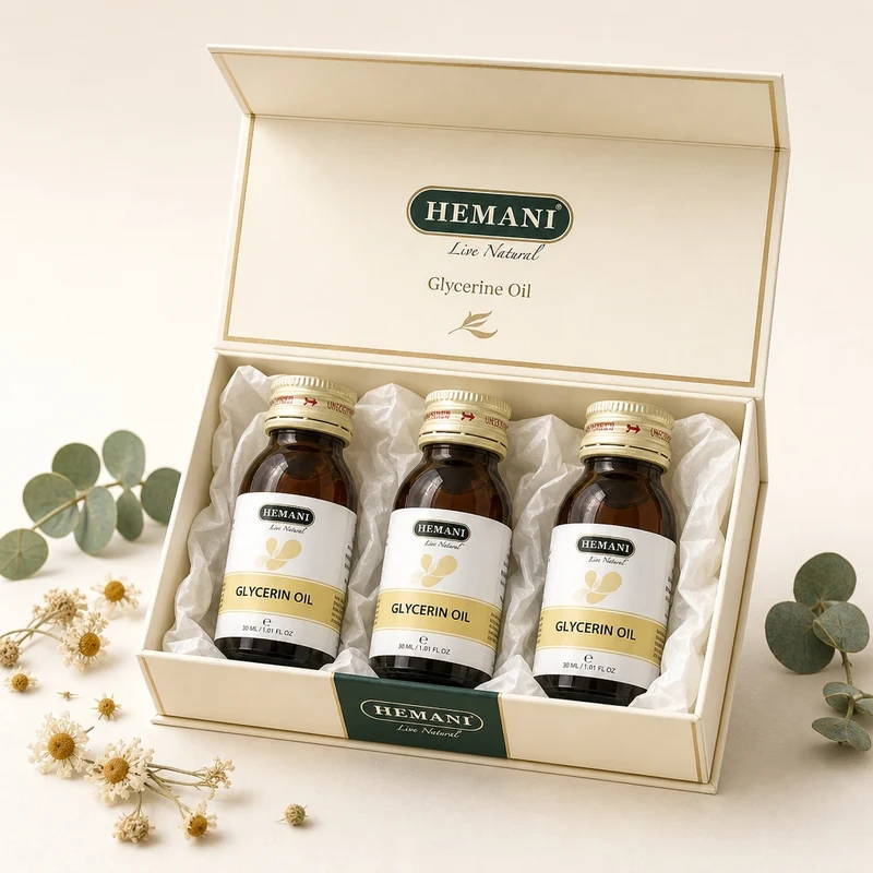 3 Huile de Glycérine 30mL 100% Naturelle Hemani