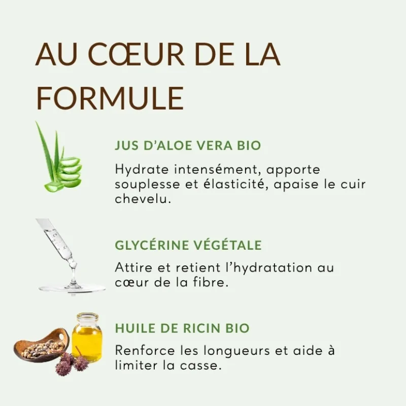 Lait Capillaire Velours Aloe Vera & Ricin Bio - Carolina B