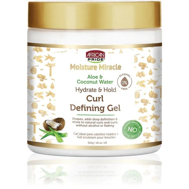 African Pride - Moisture Miracle - Gel définition boucles "aloé & eau de coco"- 510g