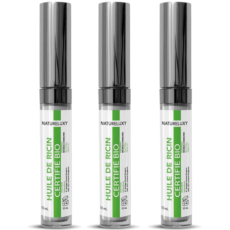 3 Huile de ricin en mascara pour faire pousser les cils 10ml