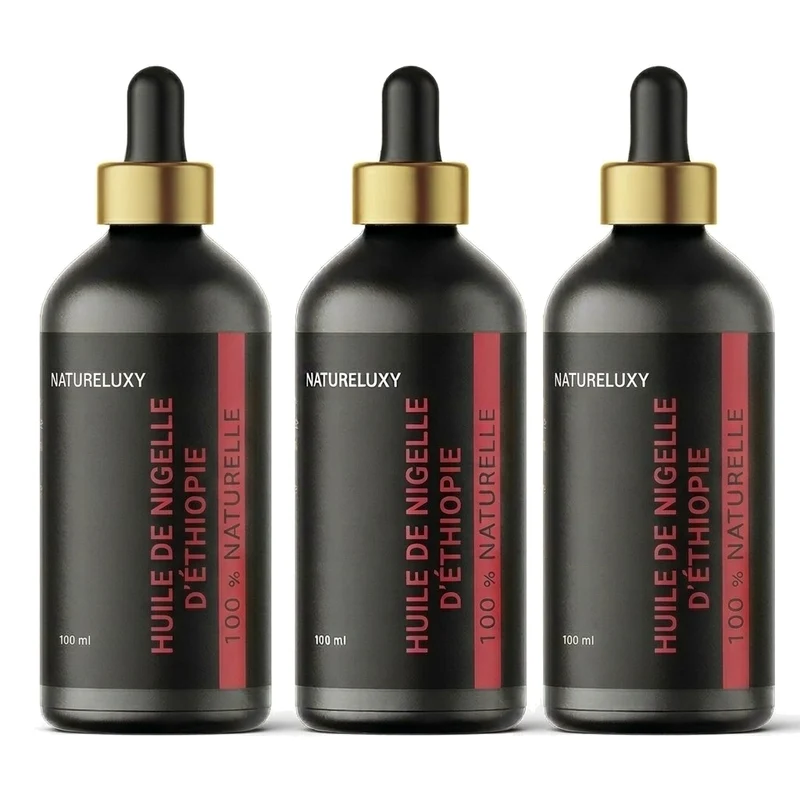 3 Huile de Nigelle d'éthiopie 100mL pipette 100% naturelle