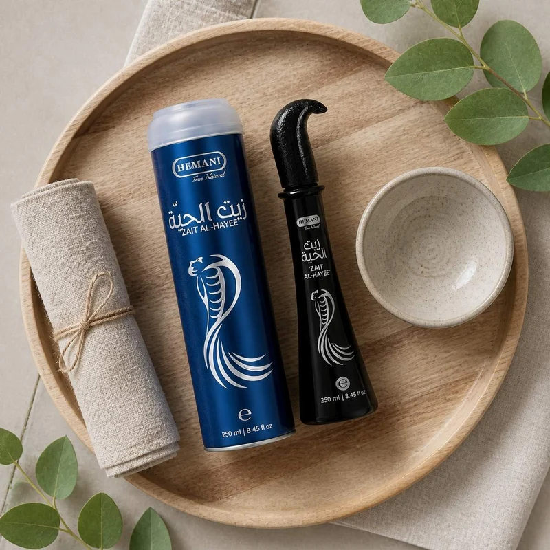 3 Huiles de Serpent pour cheveux Zait Al Hayee - Hemani - 250 ml