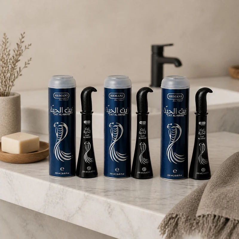 3 Huiles de Serpent pour cheveux Zait Al Hayee - Hemani - 250 ml