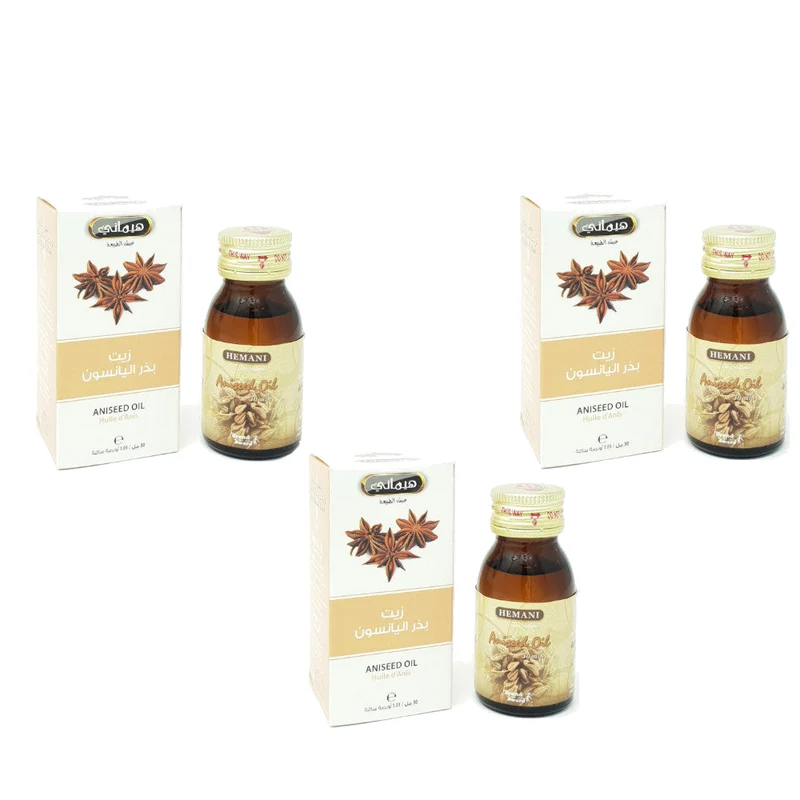 3 Huile d'Anis 30mL 100% Naturelle Hemani