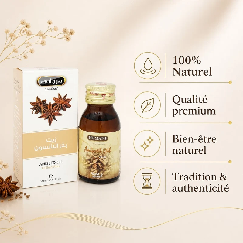 3 Huile d'Anis 30mL 100% Naturelle Hemani