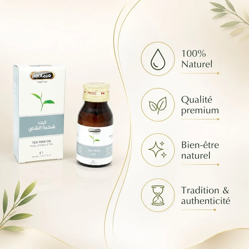 3 Huile d'Arbre à Thé 30mL 100% Naturelle Hemani
