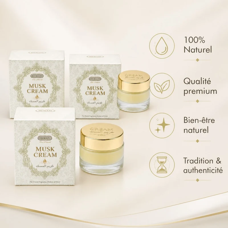 3 Crème de Musc pour le Corps - Hemani