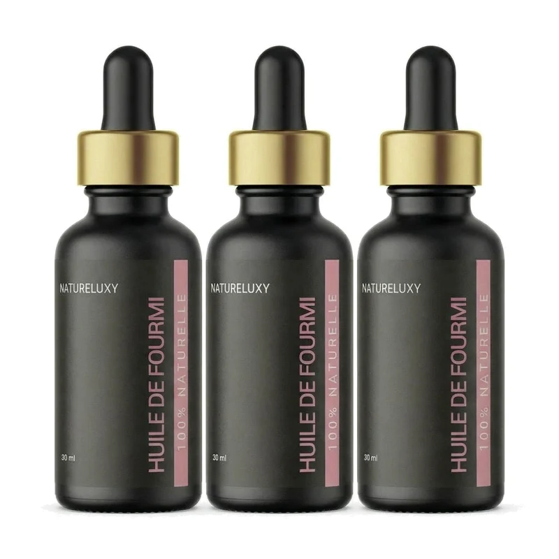 3 Huiles de Fourmi Contre la Pousse du Poil 30ml pipette